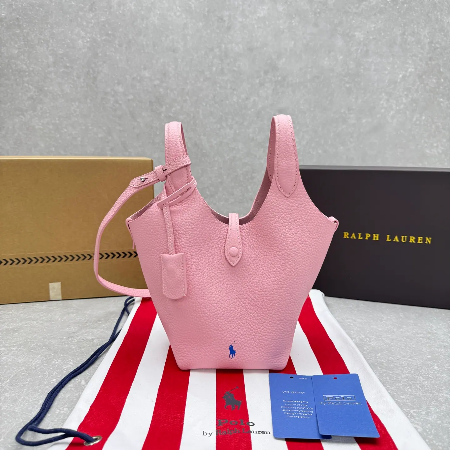 Polo Play 皮革托特包 12×13×27厘米