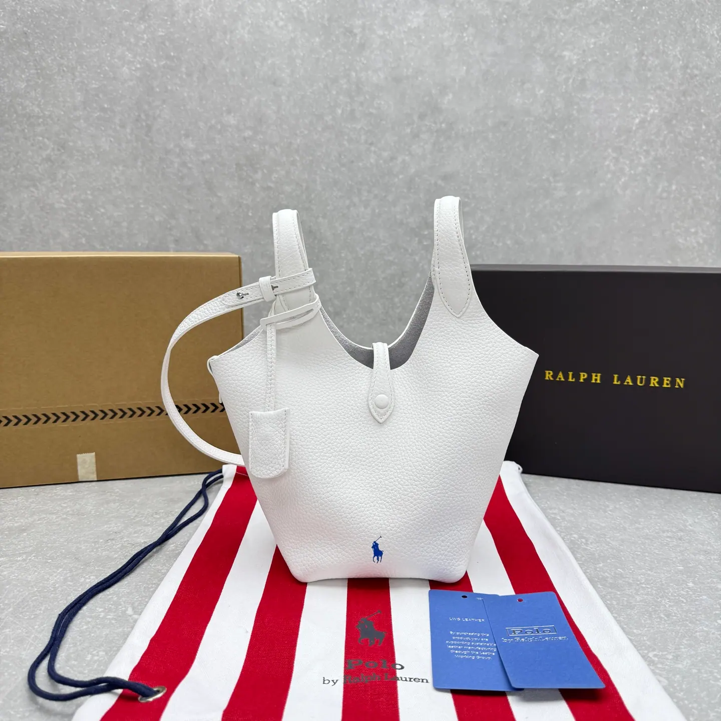 Polo Play 皮革托特包 12×13×27cm