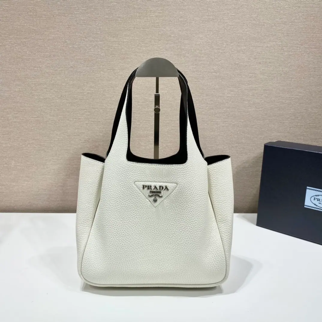 普拉达 Vitello 皮革托特包 1BG335 25x21.5x14cm