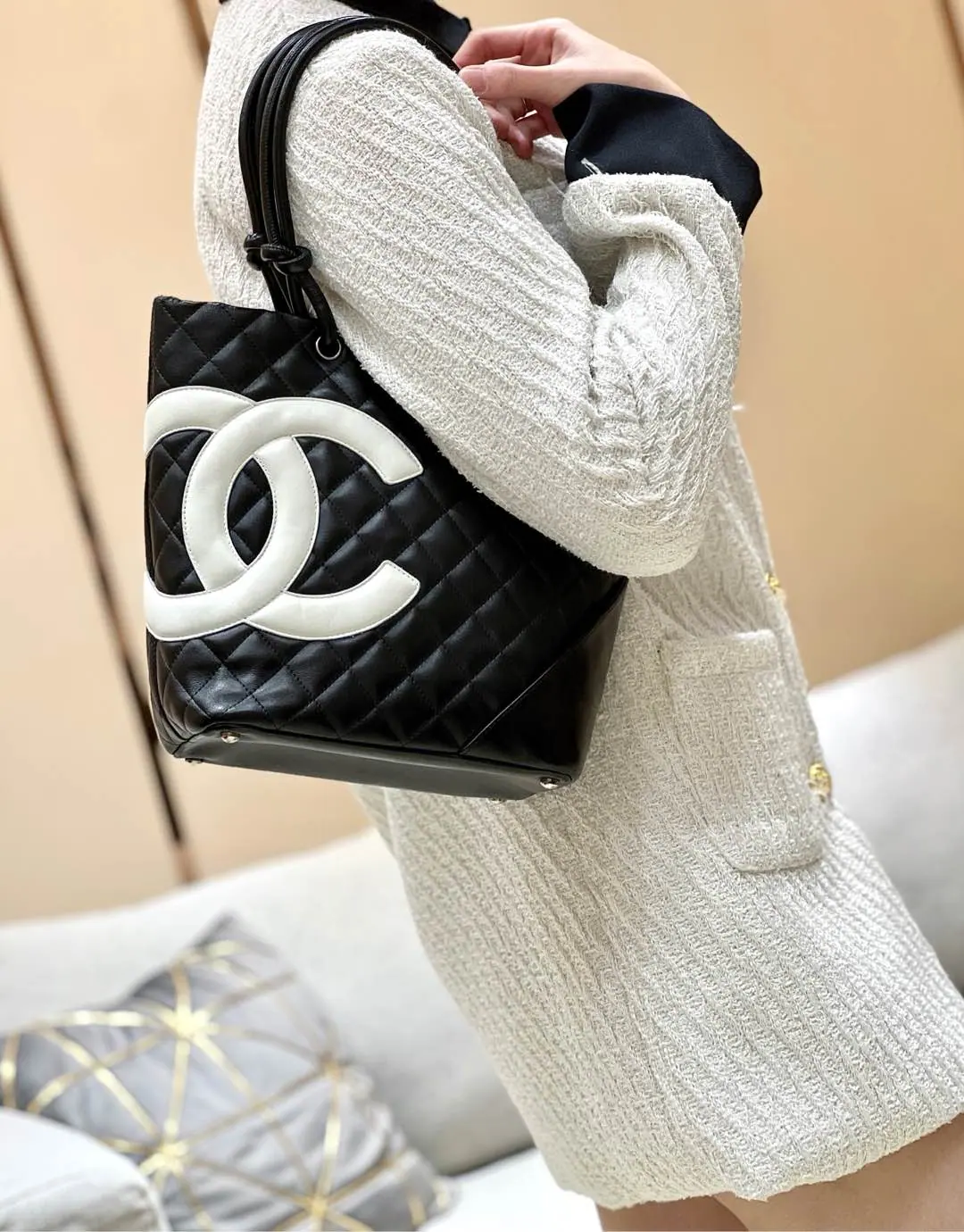 ƆC Pre-Owned 2008 蓬巴线 托特包 A29793(21*24cm)