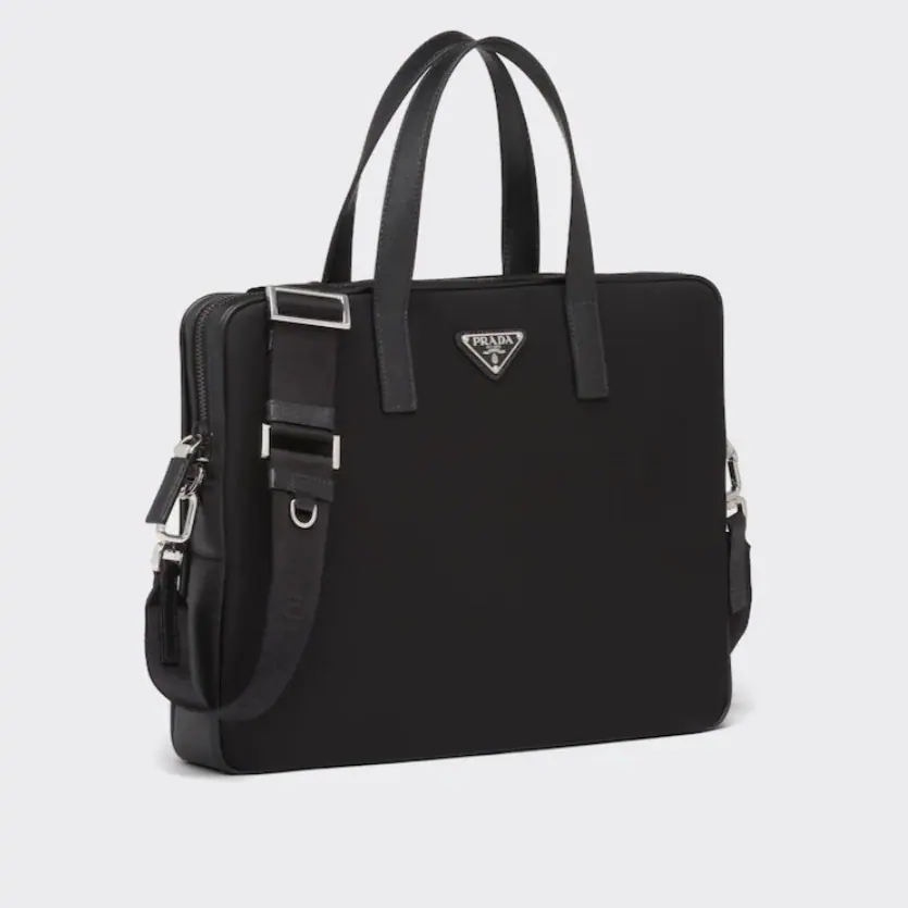 PRADA Re-Nylon 皮革公文包 2VE368 36*28*4cm