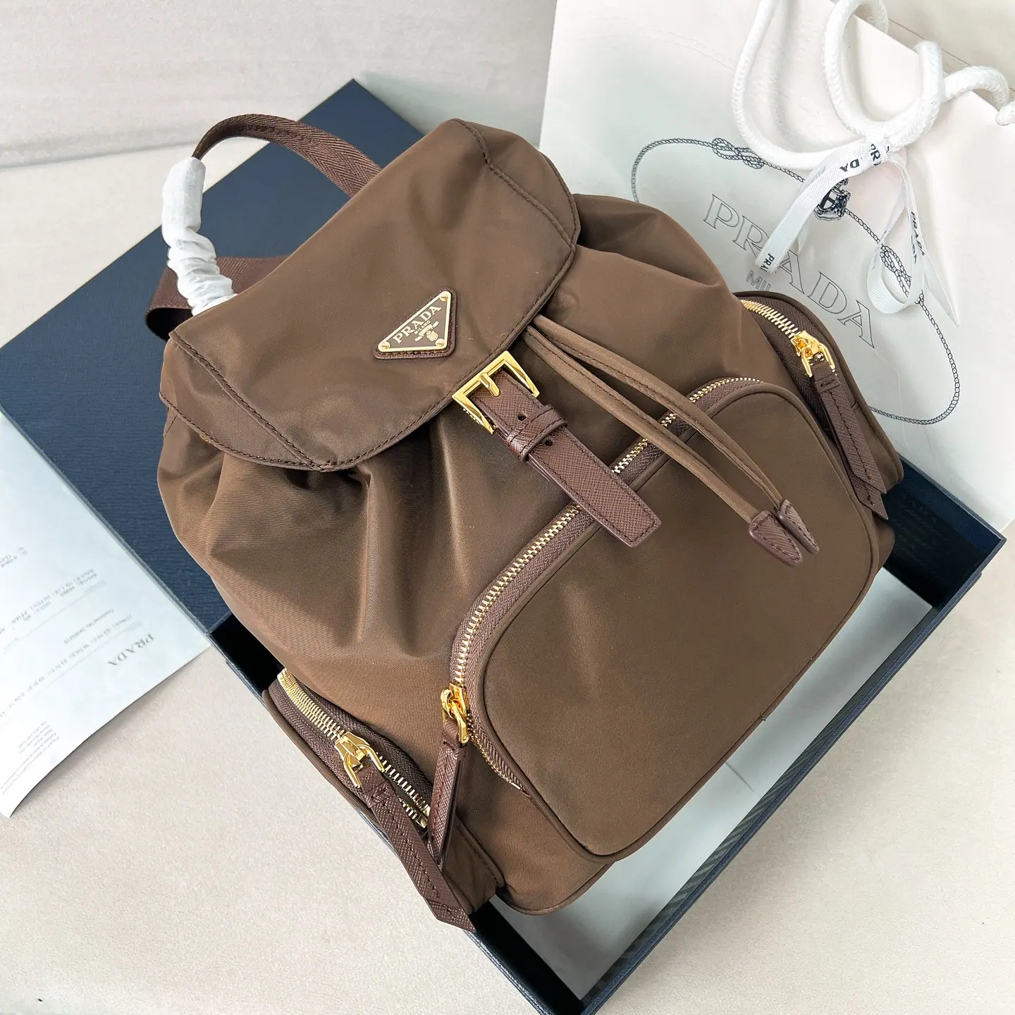 普拉达 Re-Nylon 双肩包 1BZ081 24.5x29x12cm