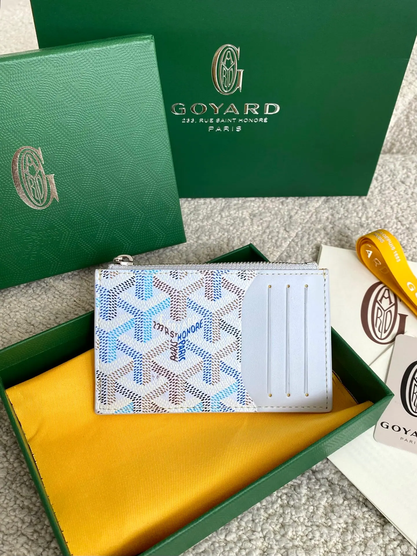 Goyard Bourbon 拉链卡包 12.5×8.4×1cm