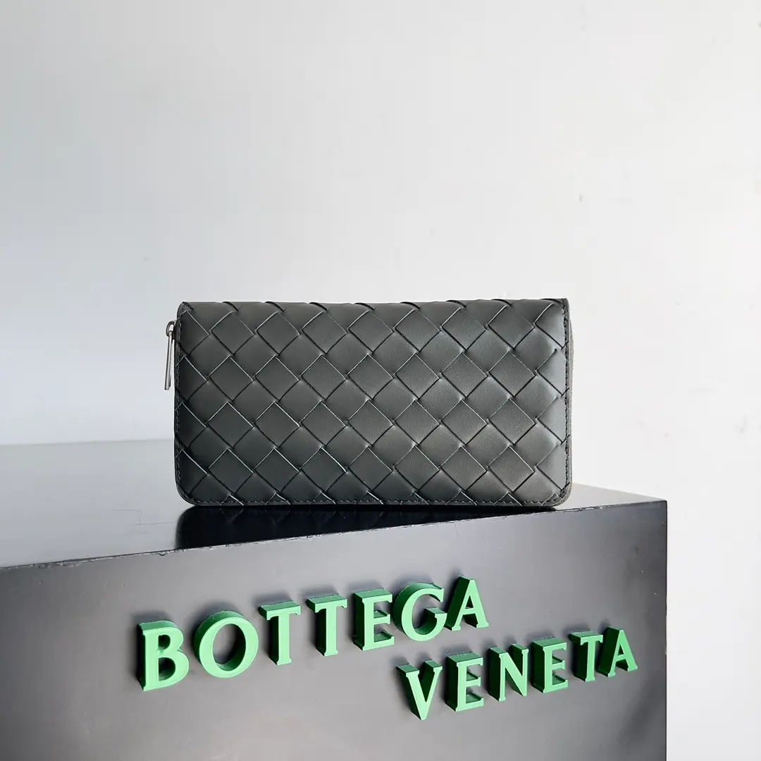 Bottega Veneta Intrecciato 男士拉链长钱包 593217 19*10*2cm