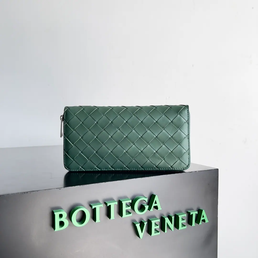 Bottega Veneta Intrecciato 男士拉链长钱包 593217 19*10*2cm