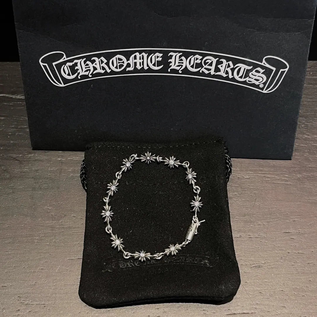 Chrome Hearts 钻石十字手链|925银