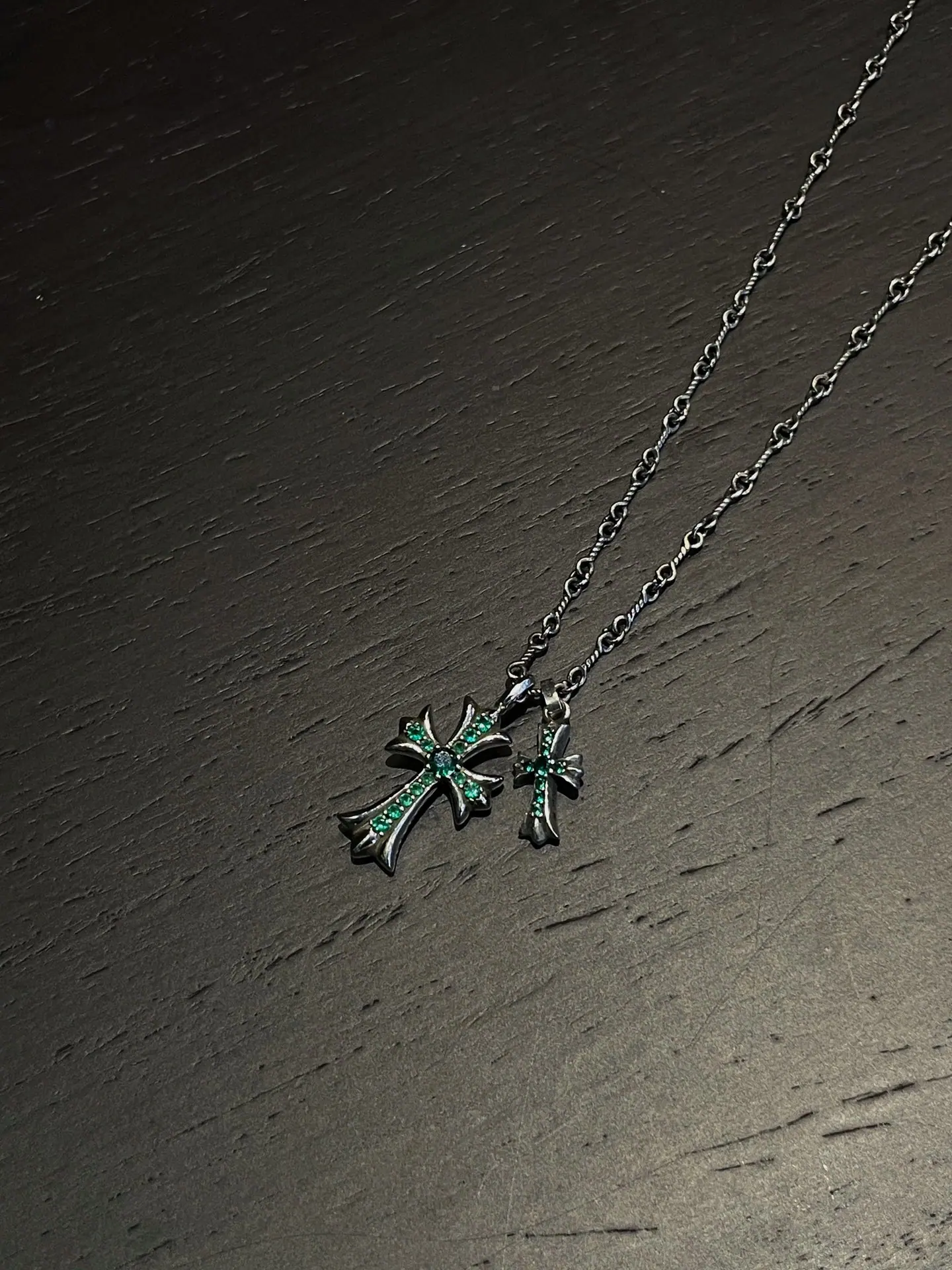 Chrome Hearts 925银双十字项链 45/50/55cm