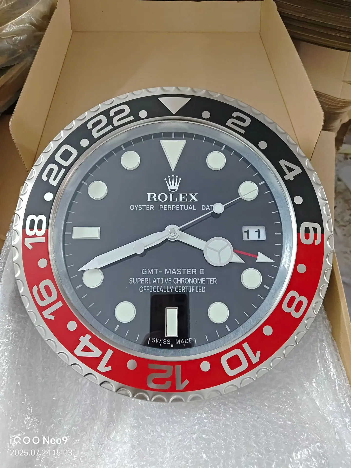 劳力士 GMT 挂钟 35cm