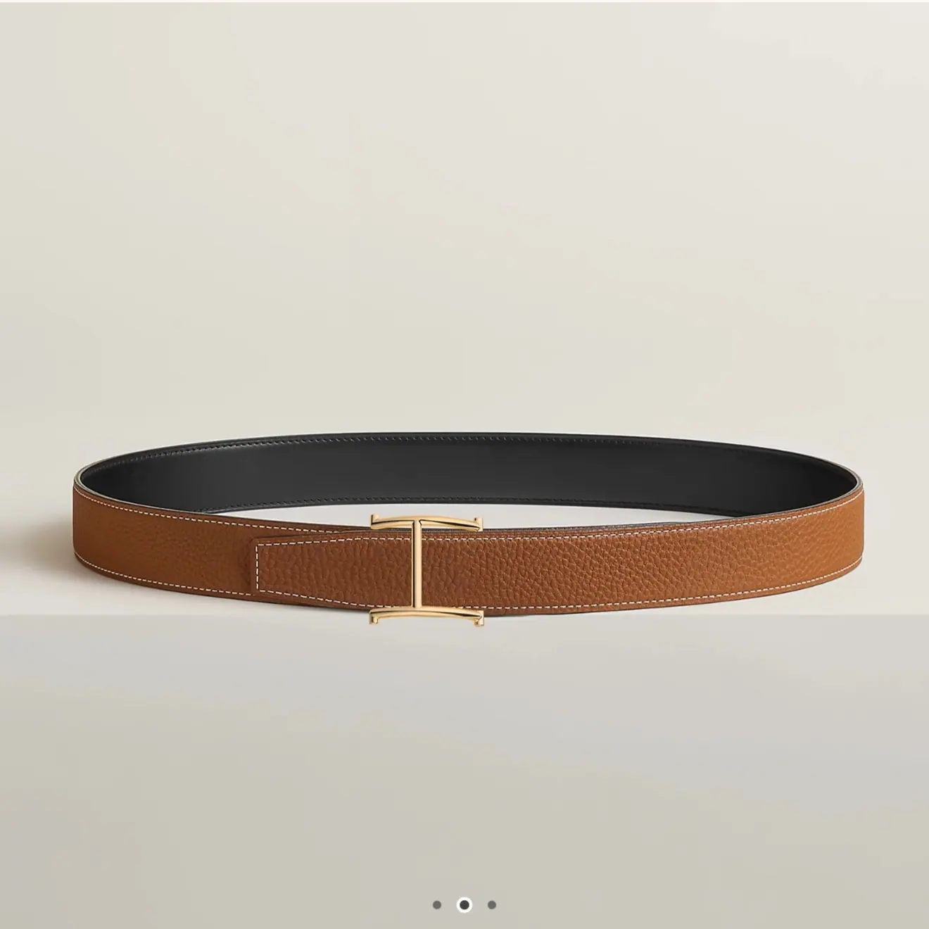 爱马仕 S Serif 皮带扣双面皮革腰带 32mm