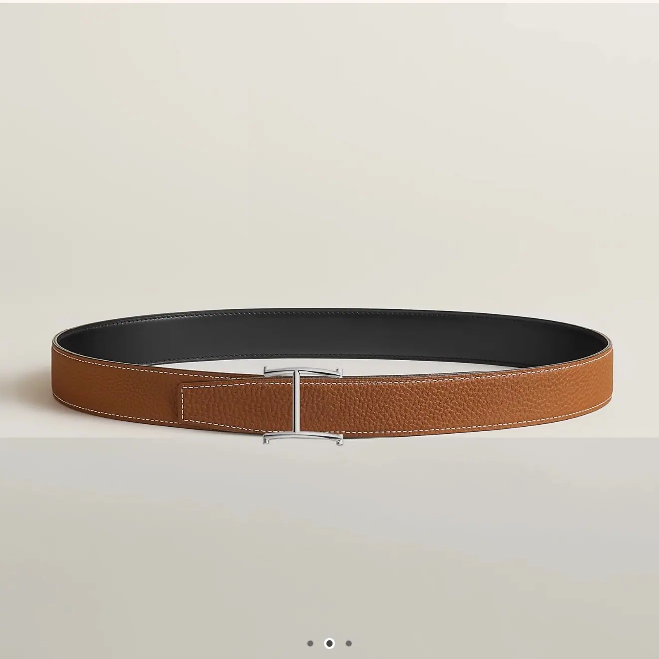 爱马仕 S Serif 皮带扣可翻转皮革腰带 32mm