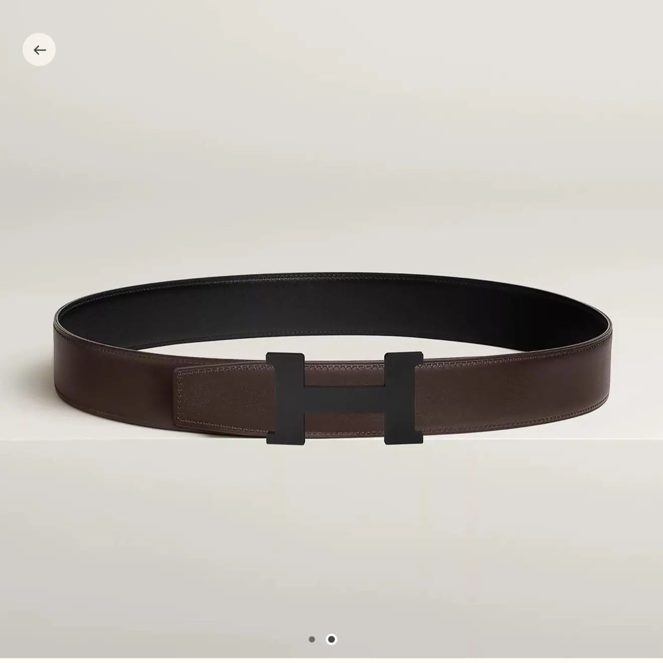 Constance 腰带扣与可翻转皮革表带 38mm