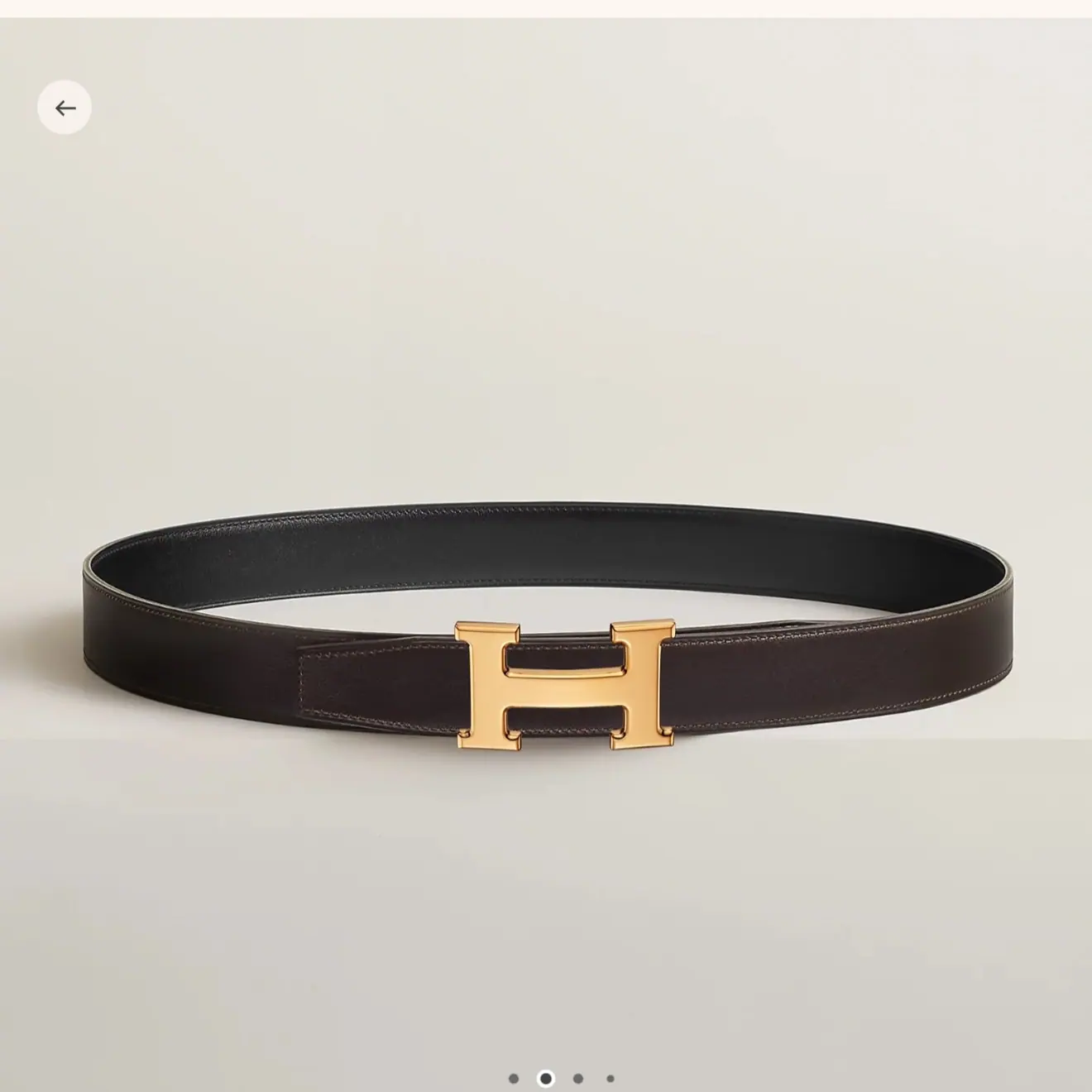 H字腰带扣与可翻转皮革腰带 32mm