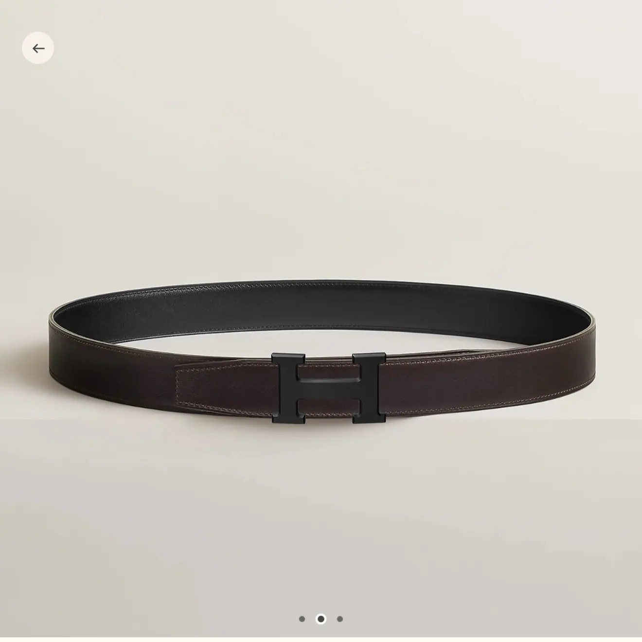 H 腰带扣与可翻转皮革腰带 32mm