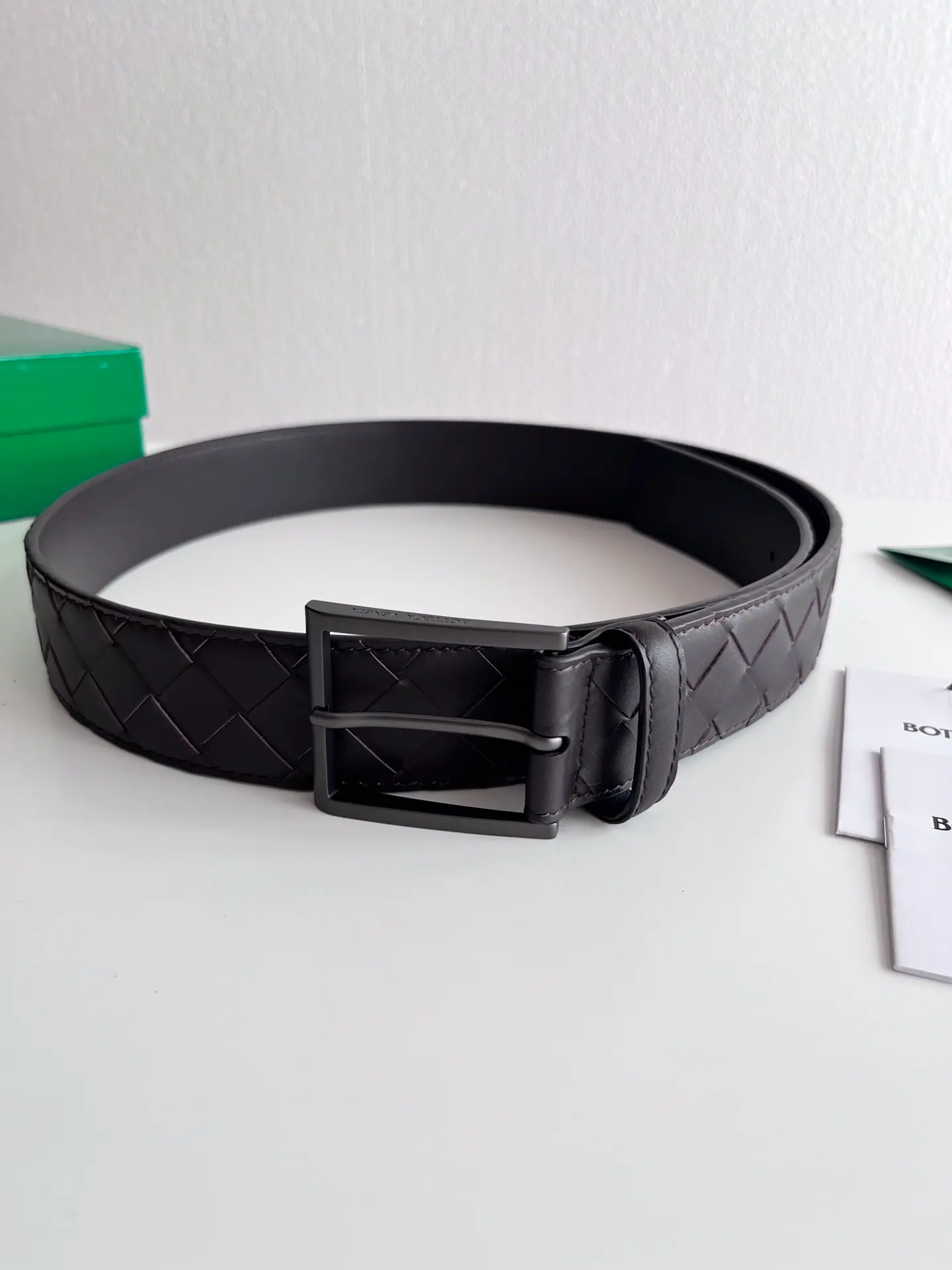 Bottega Veneta Intrecciato 编织皮革腰带 40mm