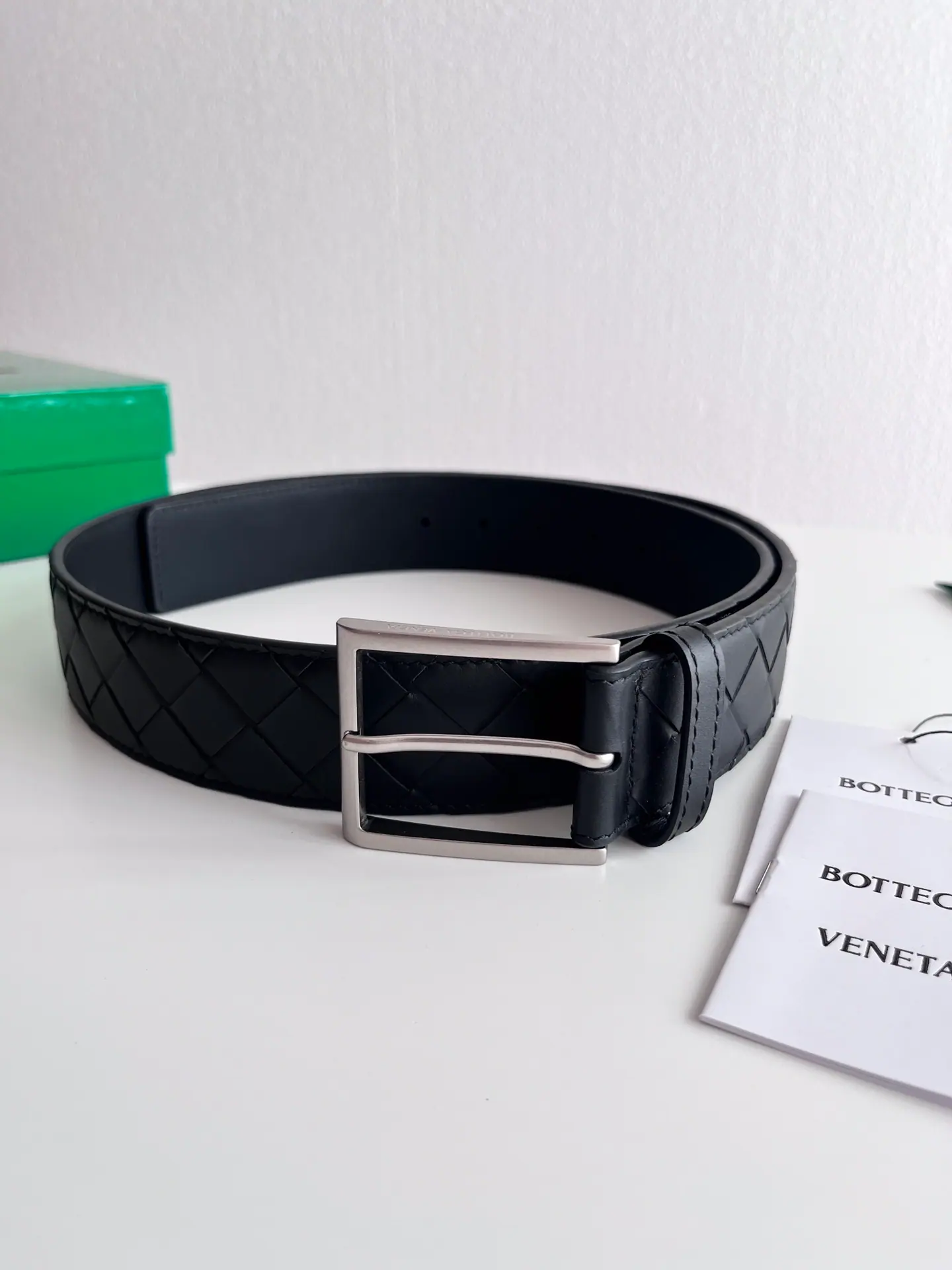 Bottega Veneta Intrecciato 编织皮革腰带 40mm