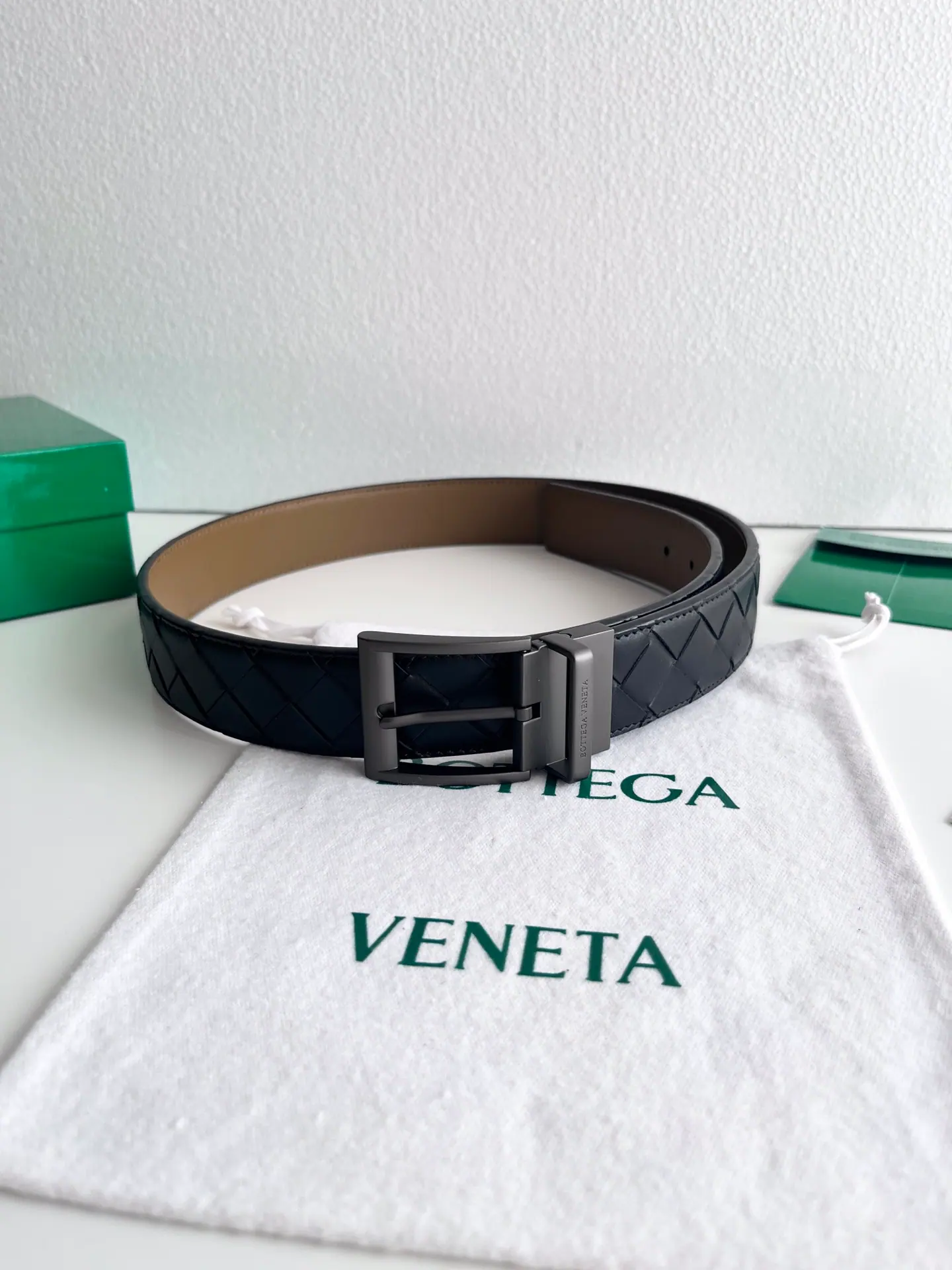 Bottega Veneta Intreccio 编织皮带 35mm