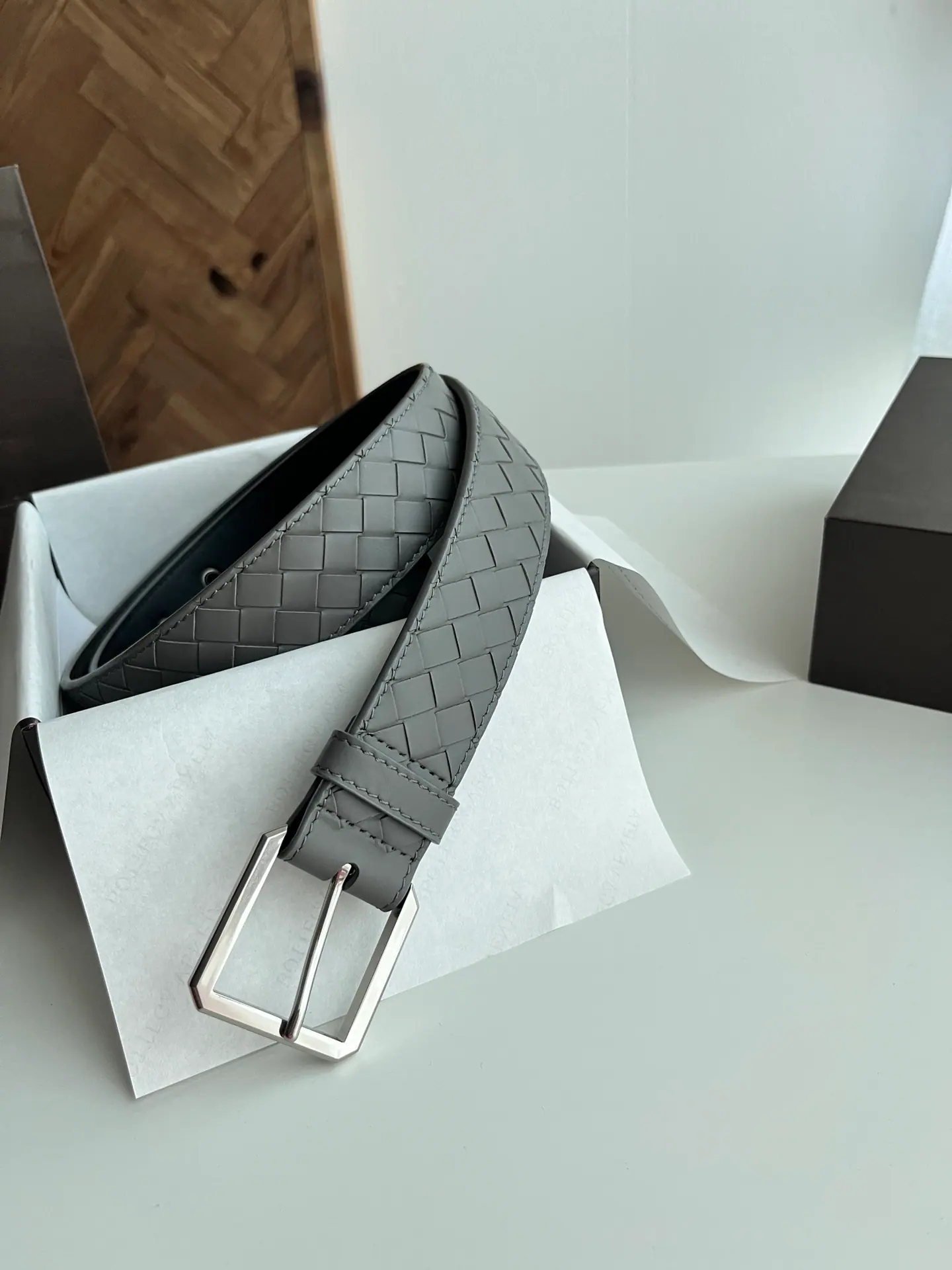 Bottega Veneta Intreccio 编织皮带 35mm