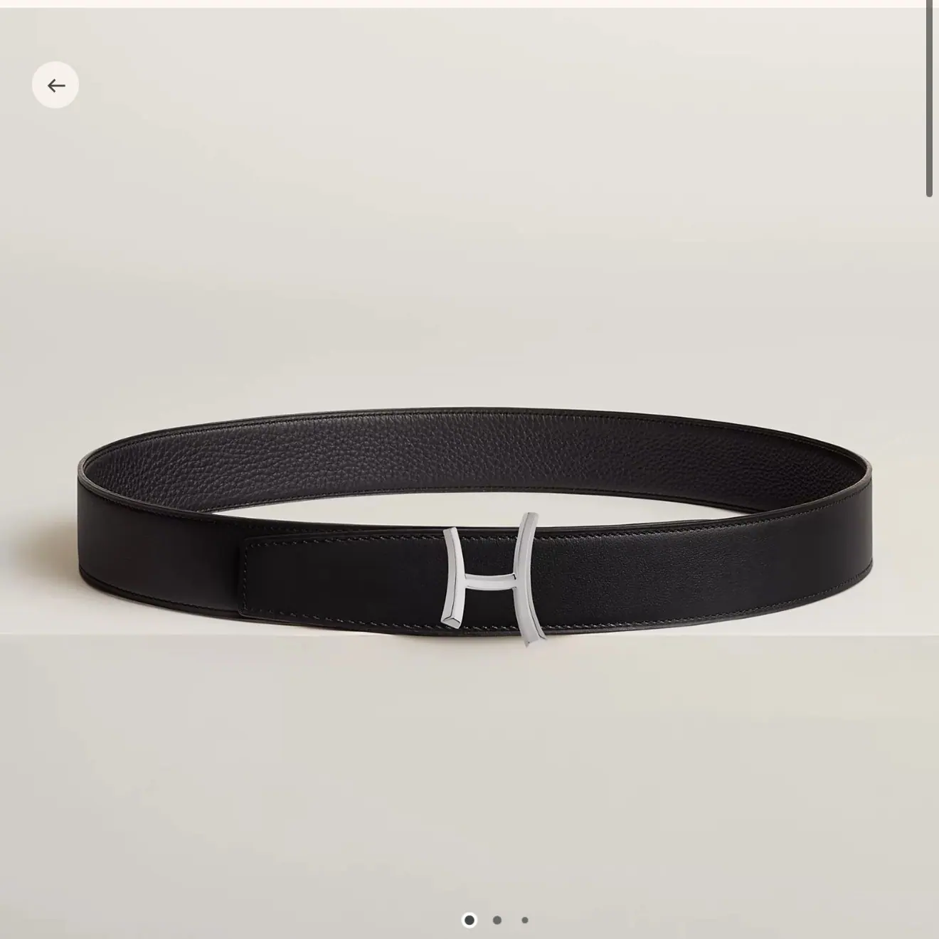 Hermes-拉丝处理的费马布拉斯皮带 38mm
