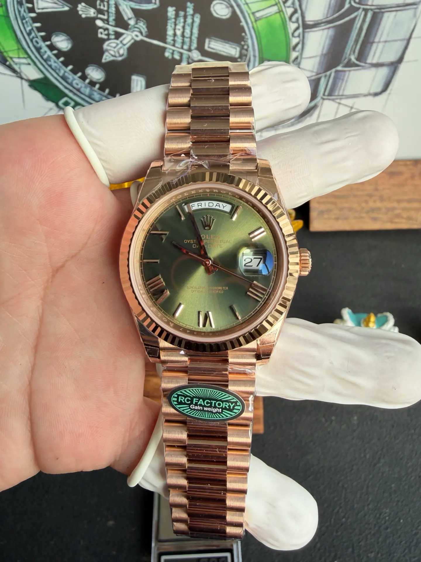 RC l 3255 l 40mm l 日历星期 Day-date 210g